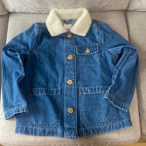 USED girls crewcuts denim jacket size MEDIUM 8-10